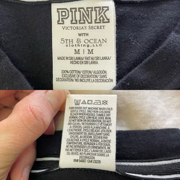 PINK Victoria's Secret x US Army Long Sleeve Military Tee Shirt | Black - Picture 7 of 7